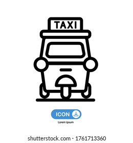 tuk tuk icon ,taxi vector isolated on white background.