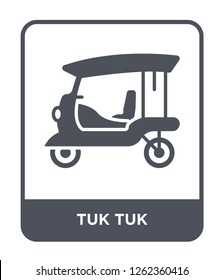 tuk tuk icon vector on white background, tuk tuk trendy filled icons from Transportation collection, tuk tuk simple element illustration