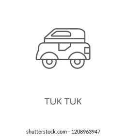 Tuk tuk linear icon. Tuk tuk concept stroke symbol design. Thin graphic elements vector illustration, outline pattern on a white background, eps 10.