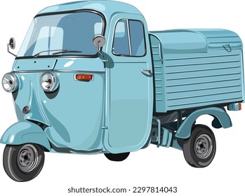 The tuk tuk originated in 1948 by the design of Italian engineer . The early tuk tuk vector has a distinctive design and is cute.