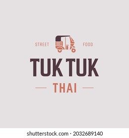 Tuk Tuk Thailand Bajaj Car Transportation Logo Design Vector