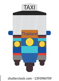 Tuk Tuk Thailand Taxi Paper Cut Style