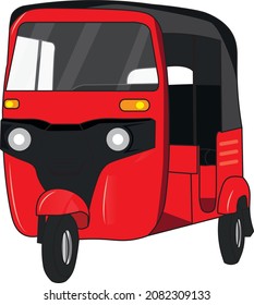 Ilustración de dibujos animados tuk vector tuk