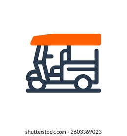 Tuk Tuk Vector Icon for Songkran