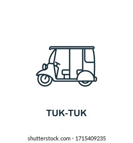 Tuk-Tuk icon. Simple line element Tuk-Tuk symbol for templates, web design and infographics