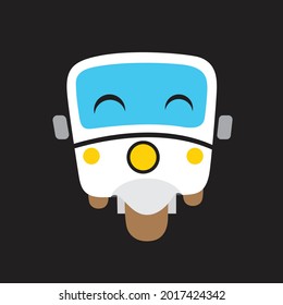 TukTuk mascot logo, cute and simple shape for your company or product