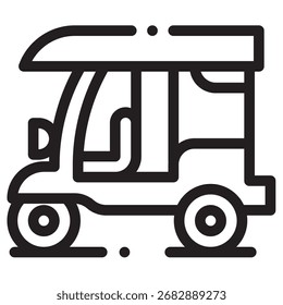 Tuktuk Modern Vector Icon – Minimal Illustration Symbol Template for Web Mobile App UI Design
