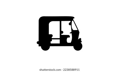 Tuk-Tuk-Silhouette Original hochwertige Vektorgrafik