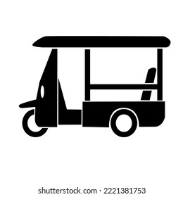 Tuktuk Thailand icon isolated on white background, vector illustration