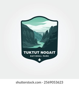 Tuktut Nogait National Park showcases a stunning river canyon landscape. Perfect for travel brochures, environmental education materials.