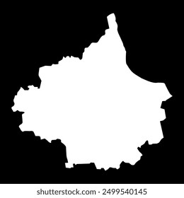 Mapa del distrito de Tukums, división administrativa de Letonia. Ilustración vectorial.