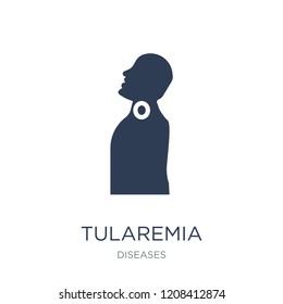 Tularemia icon. Trendy flat vector Tularemia icon on white background from Diseases collection, vector illustration can be use for web and mobile, eps10