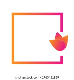 Tulip background design. Beautiful text area. Floral greeting card design.