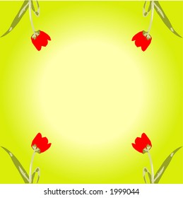 Tulip background - vector