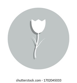 tulip badge icon. Simple glyph, flat vector of web icons for ui and ux, website or mobile application