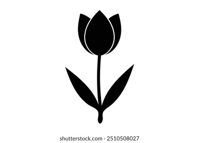 tulip  black   this is a editable eps file vector sellout illustration