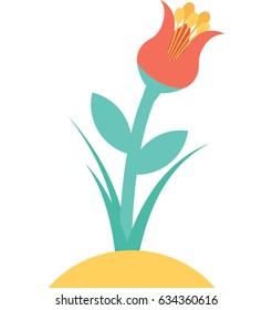 Tulip Bud Vector Icon