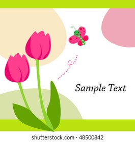 tulip and butterfly