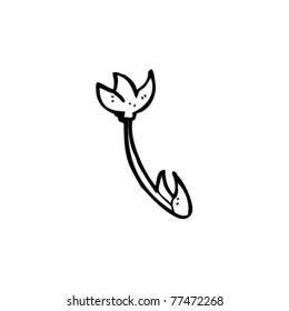 caricatura de tulipán