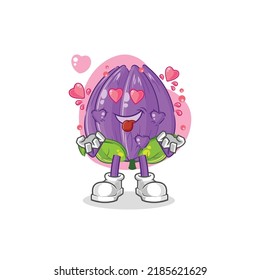 the tulip fallin love vector. cartoon character