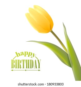 Tulip, floral background. Vector illustration.