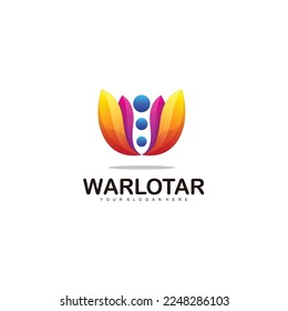 tulip flower with bubble logo template abstract design