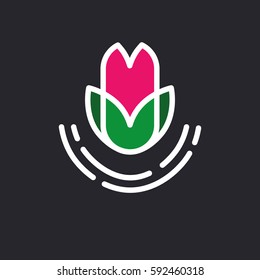 Tulip Flower Creative Logo Design Template. Element for your design