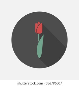 Tulip flower flat icon
