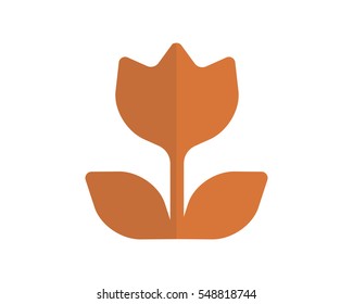 tulip flower flower flora florist plant botanical image vector icon logo
