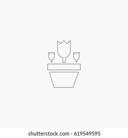 Tulip flower icon