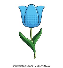 Tulip flower icon in cartoon style on a white background vector illustration