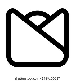 tulip flower icon in line style. Vector illustration