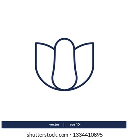 Tulip Flower Icon Logo template