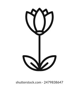 Tulip Flower Icon Perfect for Spring and Gardening Themes