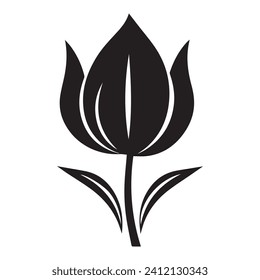 Tulip flower icon. Simple illustration of vector design.