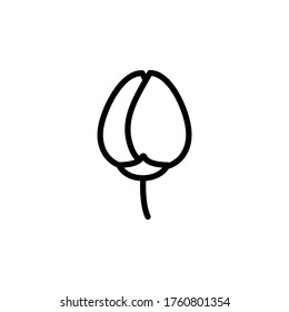 Tulip flower icon. Simple line, outline vector elements of botanicals icons for ui and ux, website or mobile application
