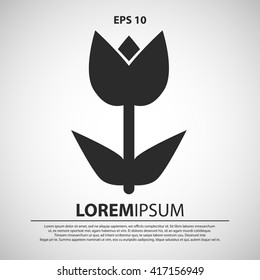 tulip flower icon. flower vector illustration