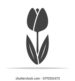 Tulip flower icon vector isolated