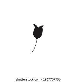 tulip flower icon vector on a white background