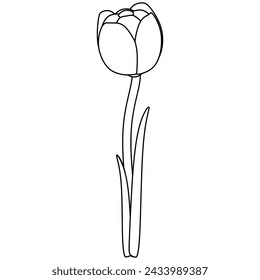 Ilustración vectorial con el tema de la temporada de primavera y el estilo de arte de línea.