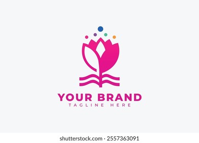 Tulip Flower Logo Design Element
