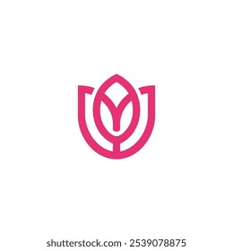 Tulip Flower Modelo de vetor de design de logotipo