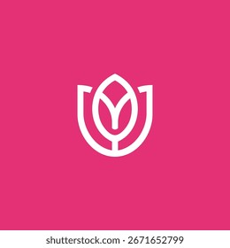 Tulpenblumen-Logo-Design, Vektorgrafik
