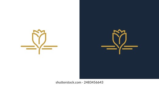 Tulip flower, Tulip logo, Tulip flowers template