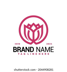 Tulip Flower Logo Vector Design, Creative Logos Designs Concept for Template