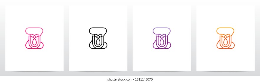 Tulip Flower On Letter Logo Design Z