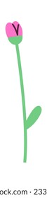 Tulip-Blume auf Stem-Vektorgrafik