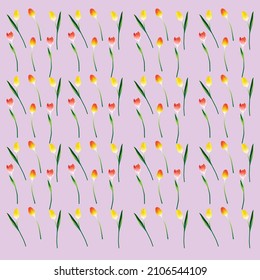 Tulip flower pattern with gradient color