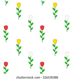 Tulip flower pattern simple illustration