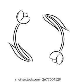Ilustración del Clipart del marco del círculo del borde redondo de la flor del tulipán